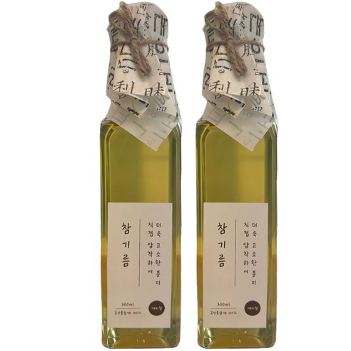 자연의아침 국산 참기름 저온압착, 박스포장X, 12개, 300ml