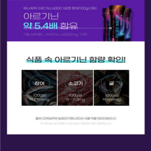 힘찬 활력과 건강을 위한 고함량 아르기닌 솔루션