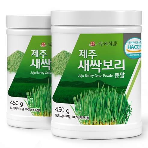 제주 국내산 새싹보리 분말가루 450g통 HACCP 인증제품, 450g, 2개