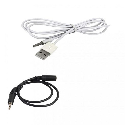 3.5mm M-F 연장 케이블 1m + 3.5mm 남성-USB 2.0 남성 변환기 케이블, 그림으로, 설명, 설명