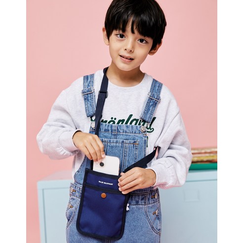 질바이질스튜어트 KIDS 블루 컬러배색 포켓 핸드폰 가방 JLBA2F082B2 156179