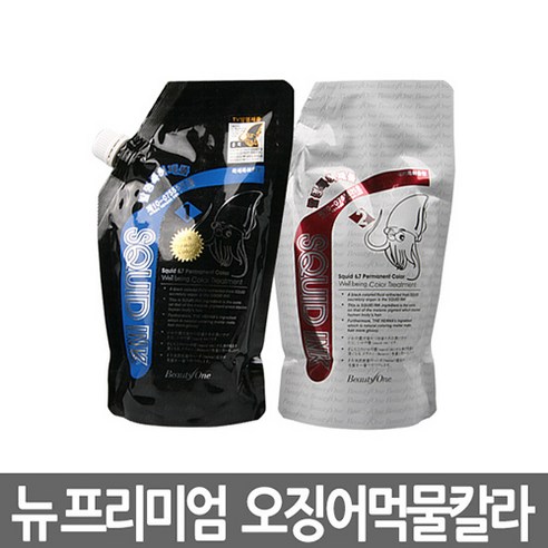 뷰티원 오징어먹물 웰빙 칼라크림 염색약500g 새치염색약 저자극 선명한컬러, 딥블랙, 1개
