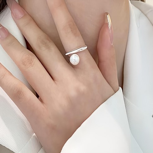 아이리나 실버925 진주 오픈링 여성 반지 은반지 실버반지