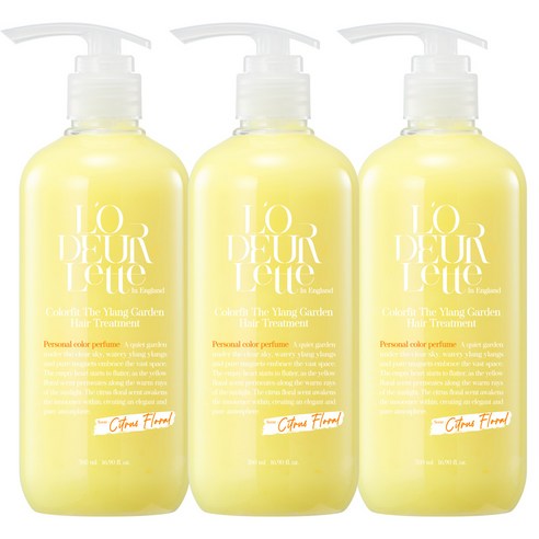 로더렛 인 잉글랜드 컬러핏 더 일랑 가든 헤어 트리트먼트, 500ml, 3개