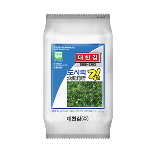 대천김 조미김 도시락김 5g x 30봉/구운김, 단품없음, 선택완료