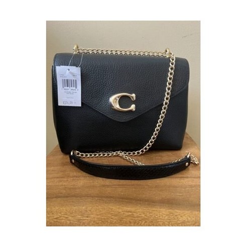 코치 COACH 태미 숄더 크로스바디 백 페블 가죽 블랙 C7945 레더 가방