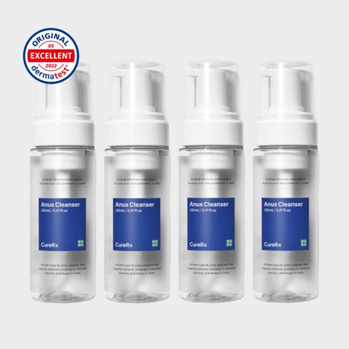 큐어알엑스 아누스 클렌저 항문전용워셔 항문청결제 항문세정제 150ml, 4개