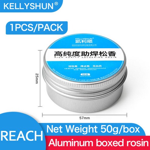 KELLYSHUN 고순도 송진 전기 납땜 다리미 수리 용접 페이스트 무연 주석 오일 플럭스, 5) 50g, 1개