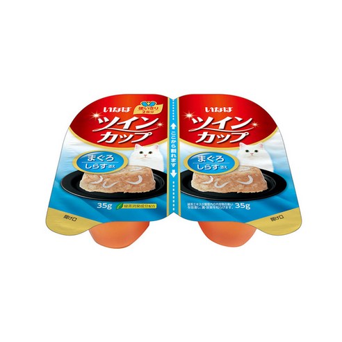 이나바 트윈컵, 참치 + 치어 혼합맛, 70g, 24개
