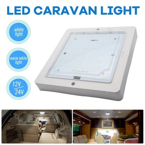캠핑카 계단 트레일러 카라반 계단 스텝1pc 9w 12v 자동차 캐러밴 rv 돔 282, 따뜻한 화이트, 1개