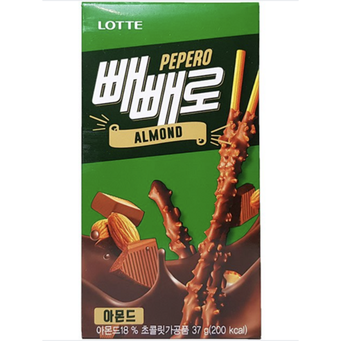 롯데제과 아몬드 빼빼로, 37g, 12개