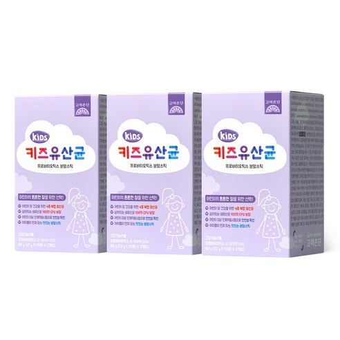 고려은단 키즈 유산균 프로바이오틱스 분말스틱, 60g, 3개