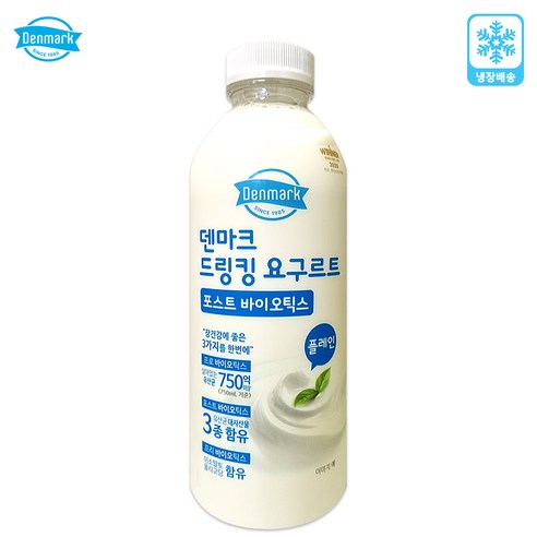 덴마크 드링킹요구르트 플레인 750mLx4병/대용량/무배, 4개, 750ml