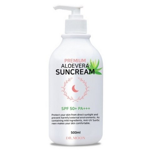 닥터문 프리미엄 대용량 알로에베라 선크림 SPF50+ PA+++, 500ml, 4개