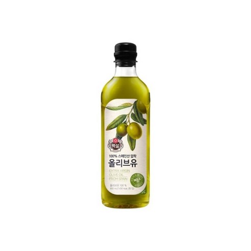 백설 스페인산 압착 올리브유, CJ제일제당 백설 압착 올리브유 900ml, 1개, 900ml