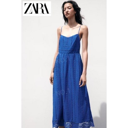 ZARA 자라 펀칭 자수 루즈핏 롱원피스