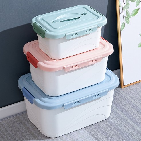 수납함 보관함 옷장 탁자 속옷 비닐 정리함 두꺼운 수납함 침대 밑 수납함, 【30*42*20.5cm】그린