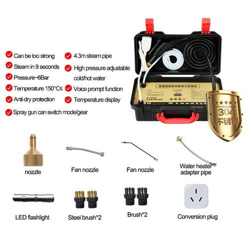 고온 고압 전기 스팀 청소기 범위 후드 자동차 다기능 펌핑 살균 소독기 3000W, [01] Upgrade model