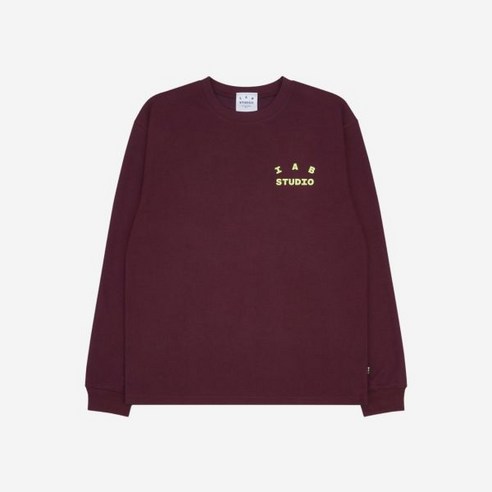 [정품]아이앱 스튜디오 롱슬리브 버건디 - 더현대 서울 IAB Studio Long Sleeve Burgundy The Hyundai Seoul Exclusive 여자 긴팔