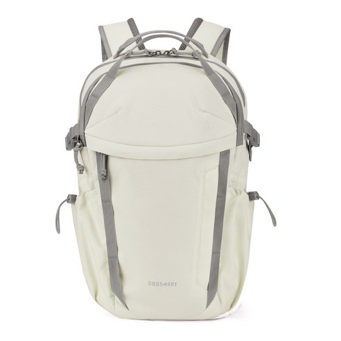 BAGSMART 방수 30L 나일론 여행용 배낭 경량 반사 테이프 등산백, 미백색