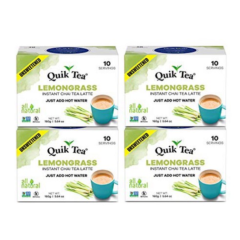 QuikTea Unsweetened Lemongrass Chai Latte (Packaging May Vary), 1개