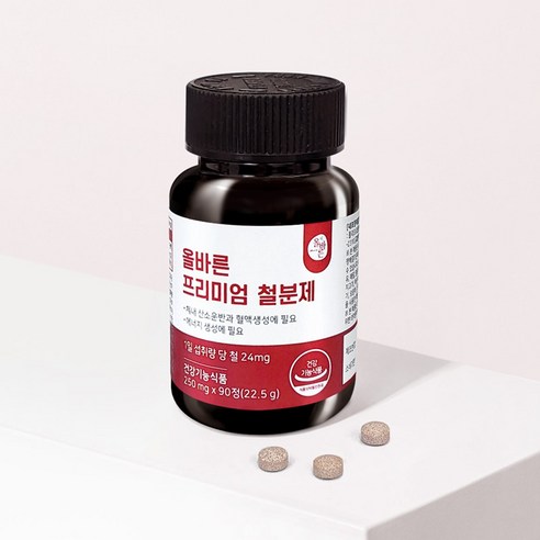 올바른 프리미엄 철분, 90정, 1개