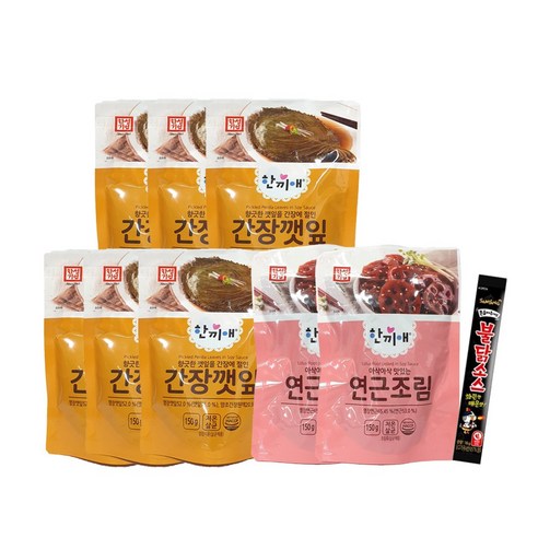 상세페이지 참조 한성 한끼애 간장깻잎150G 6입+연근조림150G 2입+삼양불닭소스스틱16G 기타즉석식품, 간장깻잎6개+연근조림2개+불닭소스1개  - 가격 변동 추적 그래프 - 역대가