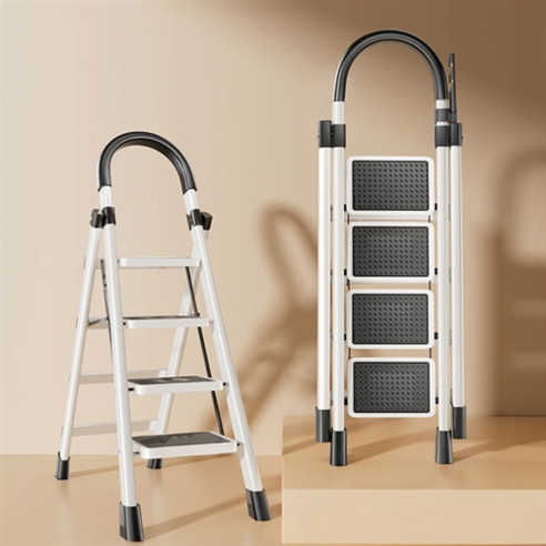 5시주문건 당일배송 FOOI 접이식 다용도 사다리 3단 4단 5단 가정용 사다리, 4단사다리, 1개
