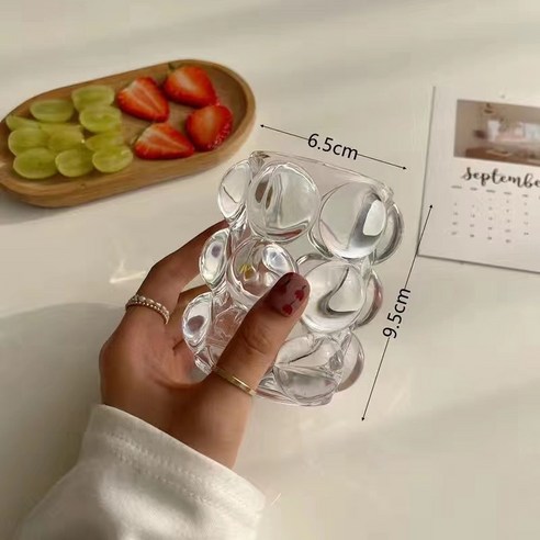 식 거품 꽃병 둥근 공 유리 꽃병 데스크톱 꽃꽂이 마른 꽃 가구 공예 장식 장식품