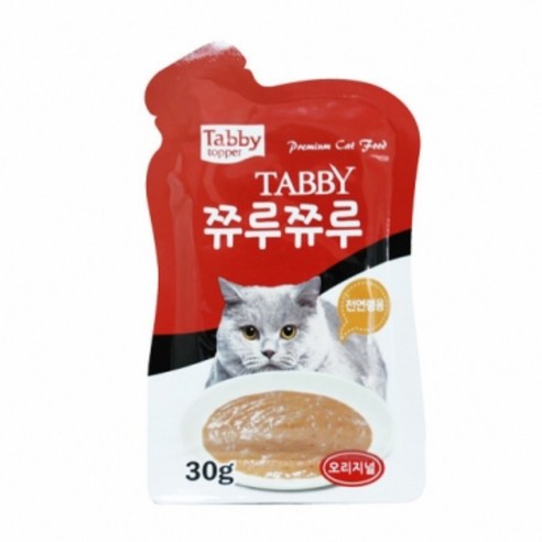 테비 쮸루쮸루 고양이 파우치 30g, 오리지날, 48개 
고양이 간식