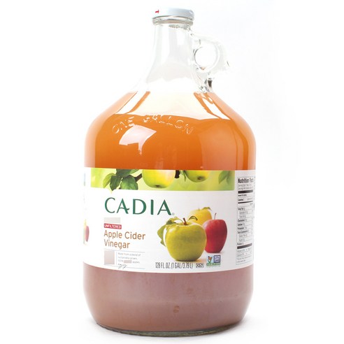 카디아 언필터드 사과 식초, 1개, 3.79L