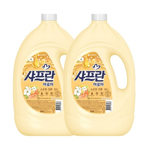샤프란섬유유연제 샤프란 시어버터 섬유유연제 소프트코튼 본품  3.1L, 2개 관련상품