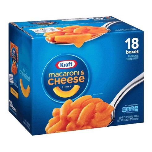 크래프트 마카로니 & 치즈 디너, 206g, 18개