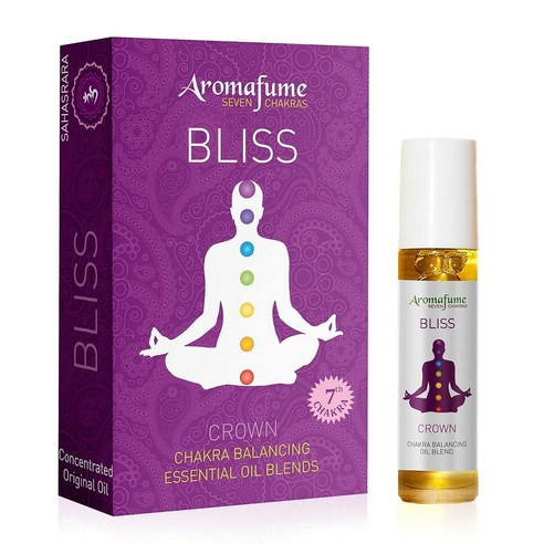 Aromafume 크라운 차크라 에센셜 오일 롤온 블렌드 | 10ml/0.33FL oz | 사하라라 | 차크라 밸런스를 위한 아로마테라피 오일 | 라벤더 및... 