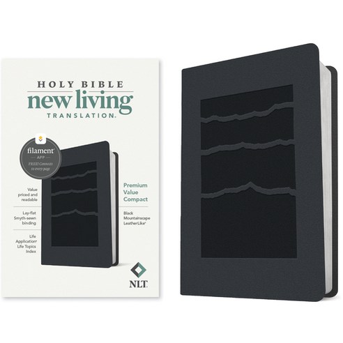 (영문도서) NLT Value Compact Bible Filament Enabled Edition (Leatherlike Black Mountainscape) Imitation Leather, Tyndale House Publishers, English, 9781496479266
