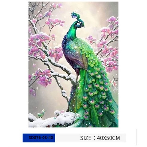 [YH JOJO] 액자 보석십자수 캔버스형 3D DIY 키트 40 x 50 cm, 1세트, SD876-03-40