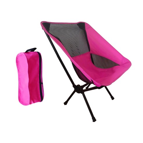 야외 하이킹 캠핑 낚시 접이식 의자 휴대용 좌석, 레드
