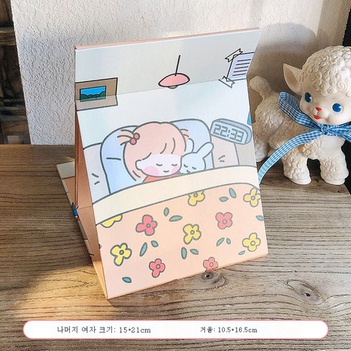 DFMEI 데스크탑 메이크업 거울 데스크탑은 대형 접이식 작은 거울 여성 기숙사 휴대용 휴대용 드레싱 거울을 서있을 수 있습니다., DFMEI 나머지 소녀
