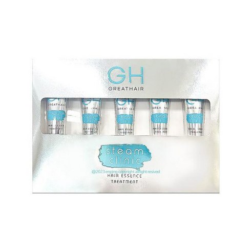 GH 그레이트헤어 스팀클리닉 헤어에센스 이찬석 노워시 트리트먼트 15mlX5, 15ml, 5개