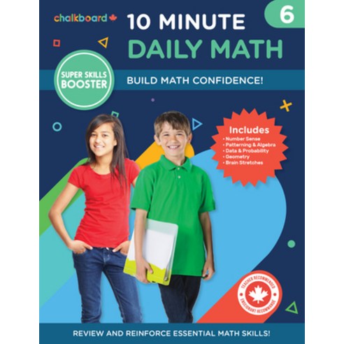 (영문도서) Canadian 10 Minute Daily Math Grade 6 Paperback, Chalkboard Publishing, English, 9781771055611