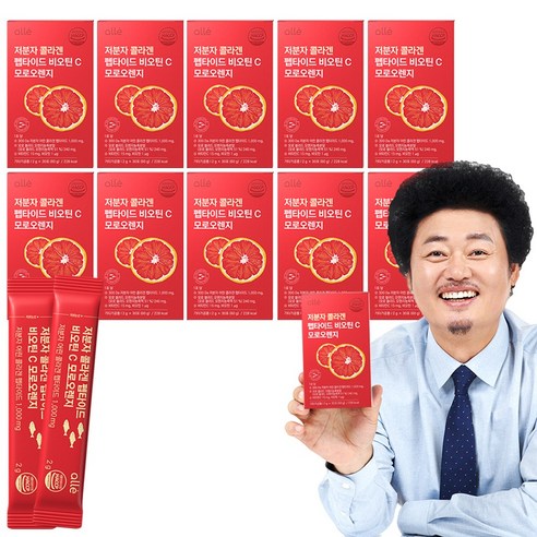 저분자콜라겐 펩타이드 비오틴 모로 오렌지 실 속형 가루 알레 윤택 2g x 30포, 10개