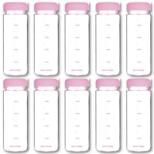 위드 마이보틀 트라이탄 눈금 물병 10p, 핑크(10개입), 500ml, 10개