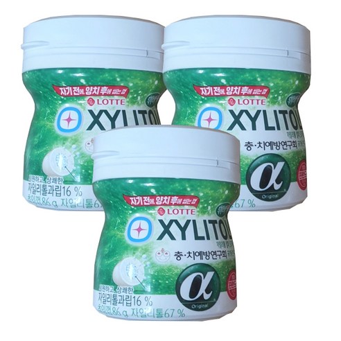 롯데 자일리톨 알파 오리지날 86g x 3, 3개