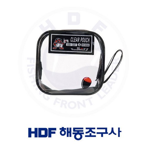 해동 투명 찌케이스 HB-587 (S) + 클리어파우치 추가 1개 막대찌케이스