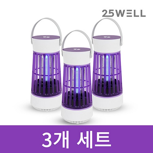 이오웰 가정용 모기퇴치기 포충기 벌레 날파리 퇴치기6W, 포충기 3세트