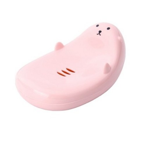 수달 비누 받침대, 핑크, 4개