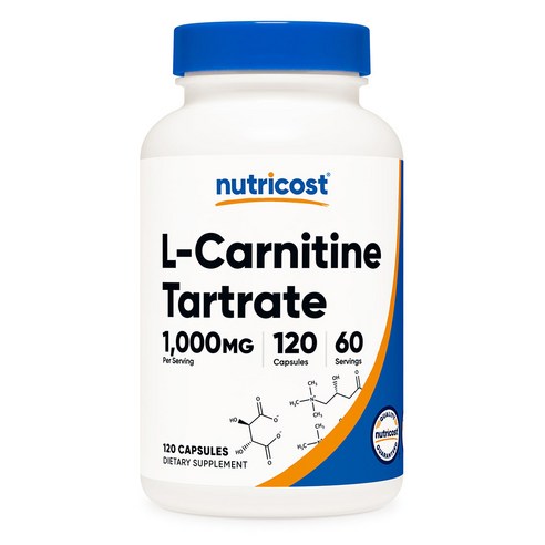 뉴트리코스트 L-카르니틴 타르트레이트 1000mg 120캡슐 1병, 120정, 1개