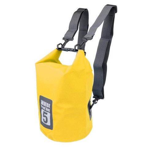 5-20L 방수 쉬운 건조 자루 가방 카누 플로팅 카약 배낭 파우치, 옐로우, 5L, PVC