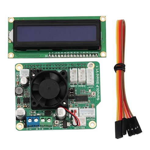Retemporel NanoDLP Shield V1.1 광 경화 확장 보드 + 1602A 디스플레이 IIC/I2C 세트 3D 프린터 액세서리, 그림 색상