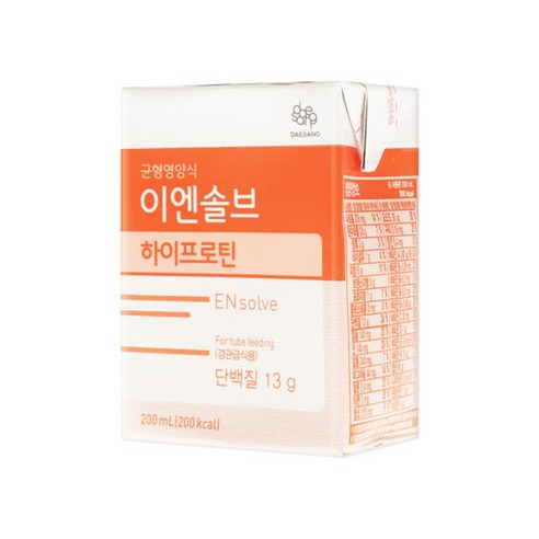 대상웰라이프 이엔솔브 하이프로틴 고단백 균형영양식 경관급식용 200ml, 30개
